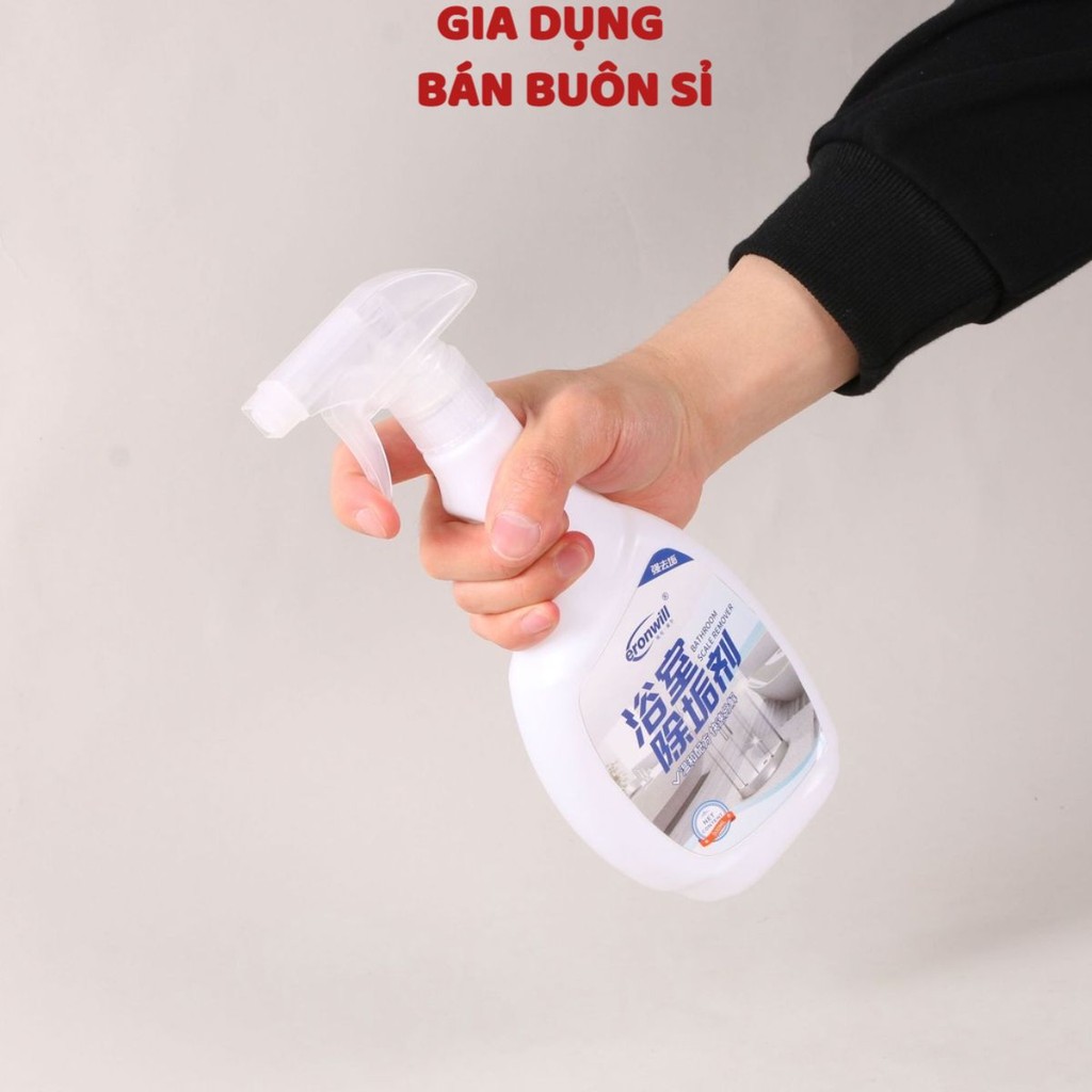 Tẩy cặn canxi nhà tắm, tẩy sạch vòi inox, vách kính, bồn sứ, gạch men, gương soi chai 500ml T2