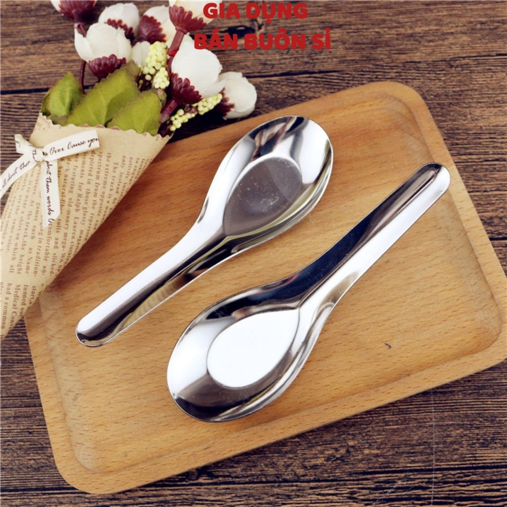 [COMBO 10] Thìa phở Inox 304 loại đẹp bền