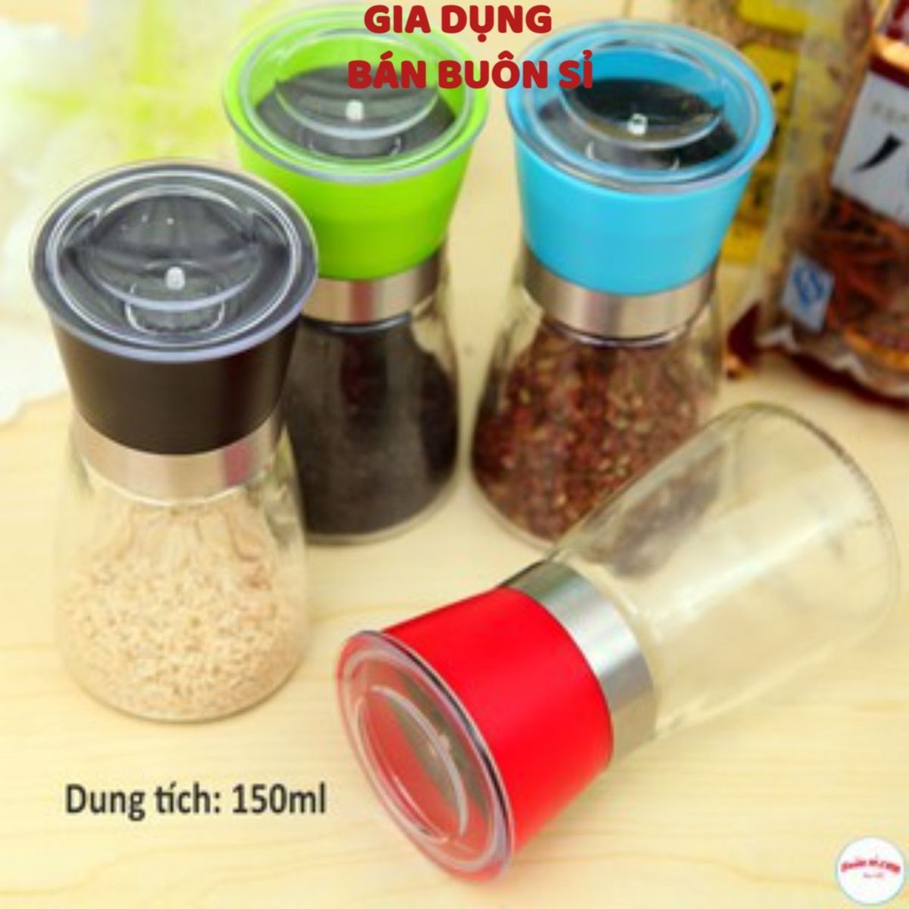 Lọ xay tiêu thủy tinh tiện dụng , Cối say tiêu đa năng