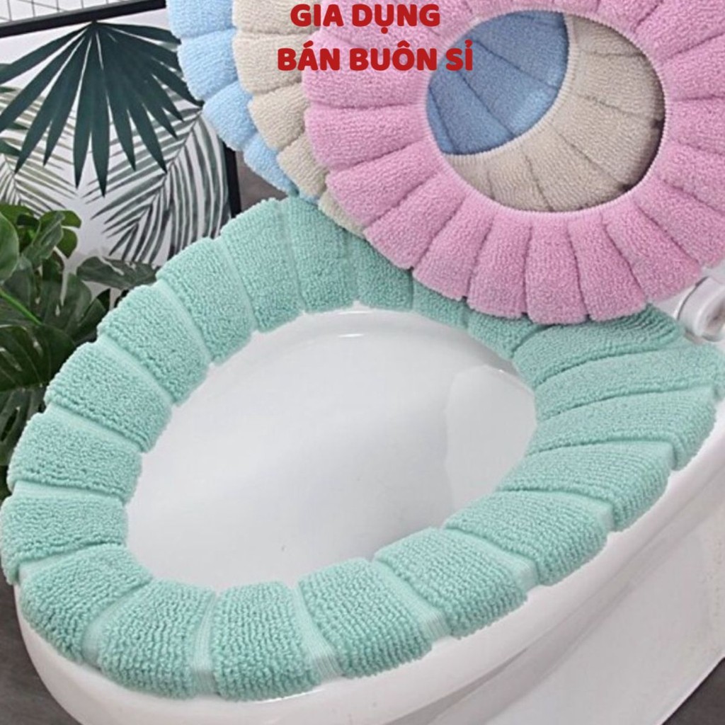 ❌Miếng Lót Bồn Cầu Nỉ Lông Chống Lạnh 2 Màu Siêu Đẹp