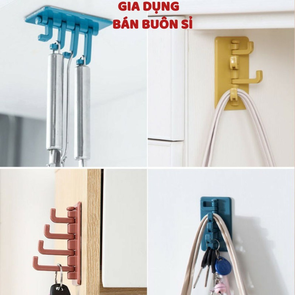 [COMBO 10]Móc Dán Tường 4 Nhánh Xoay Hình Cây Thông T2