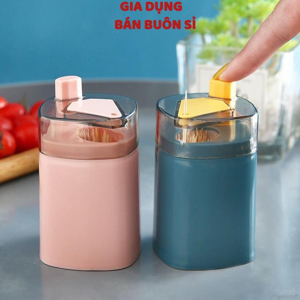 Hộp đựng tăm tự động, hũ tăm nhấn nút lấy tăm tiện lợi T2