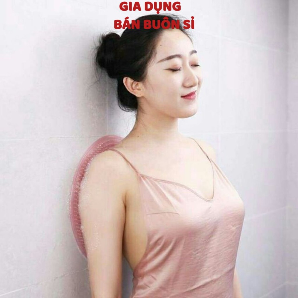 Miếng silicon chà gót chân/lưng chống trơn trượt , Chà Lưng Cọ Lưng Tắm Bằng Silicon Thảm Massage Lưng 55 Cốc Dính Tường