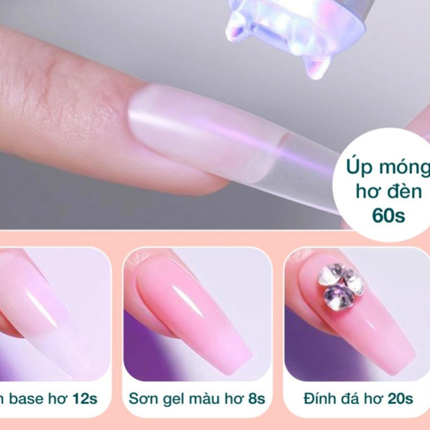 Đèn hơ móng 1 ngón tích điện Annies chính hãng 3W - Máy hơ gel mini cầm tay tiện lợi, đèn hơ mini annies