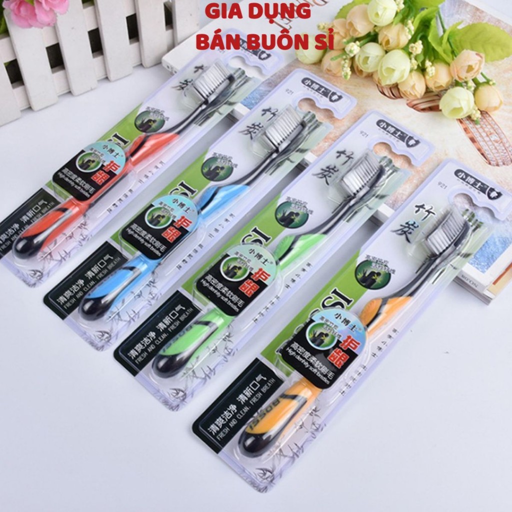 [COMBO 10]Bàn Chải Đánh Răng Than Tre Hoạt Tính Hàn Quốc BOSSI 921 hàng loại 1 - Díp đánh răng Cao Cấp