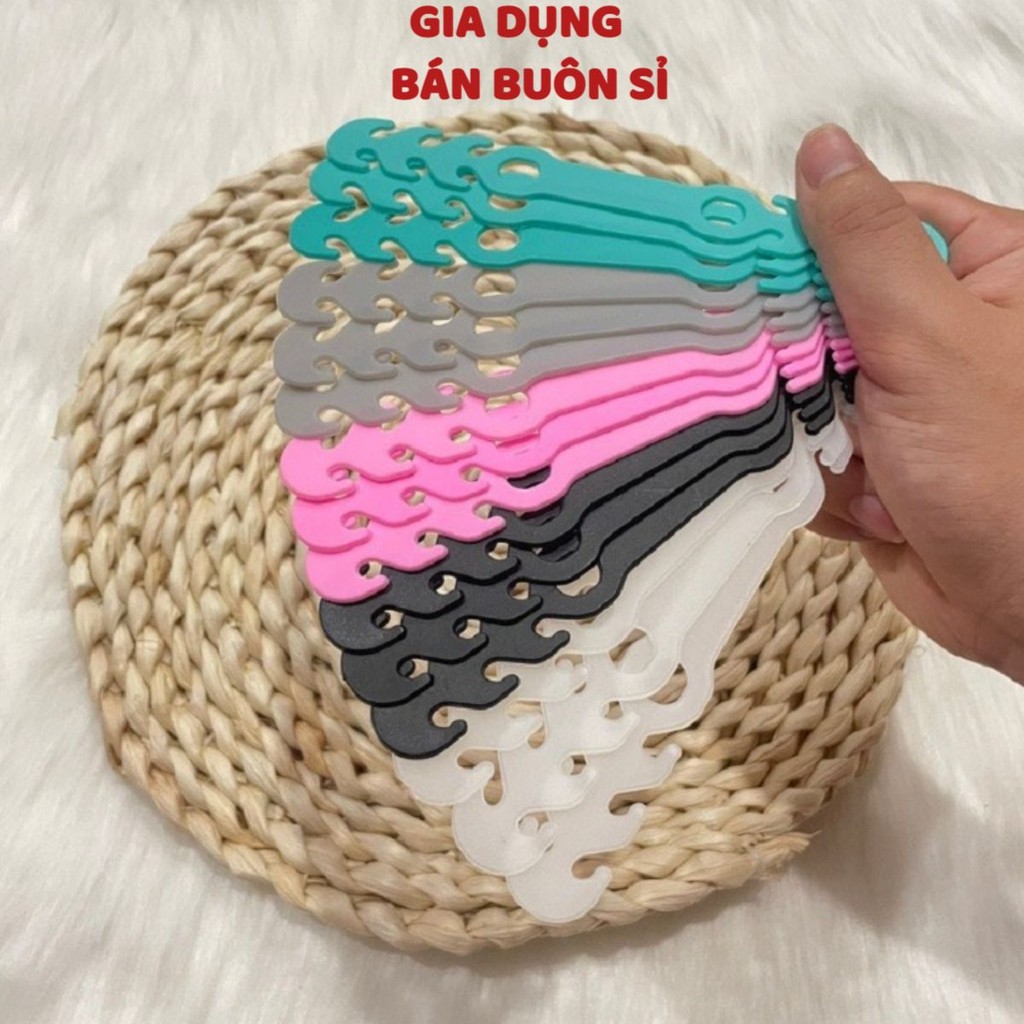 10 Tai giả chống đau tai, điều chỉnh kích cỡ khi đeo khẩu trang TỐT MỀM có lỗ cột tóc, Dây đeo khẩu trang buộc tóc
