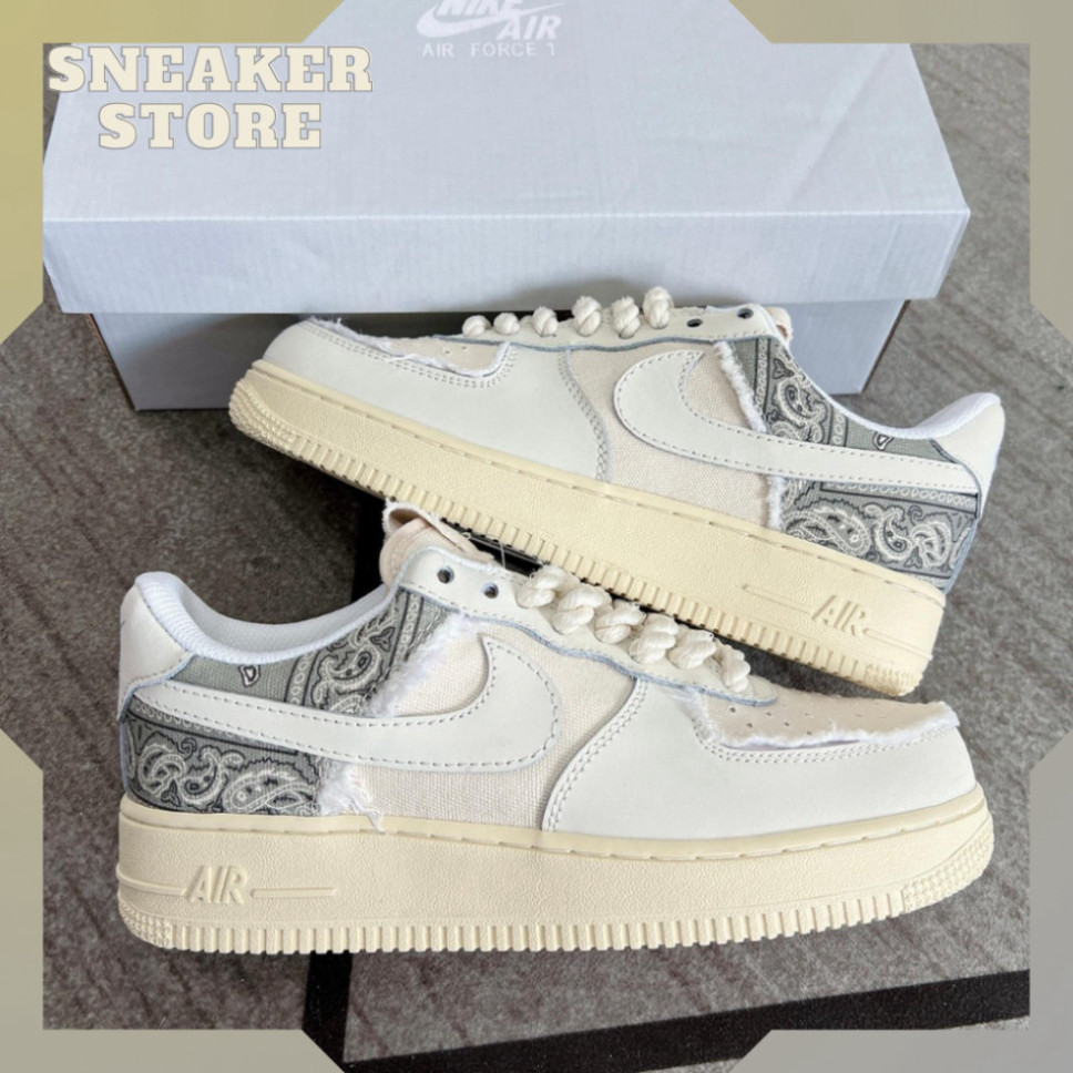 Giày Nike AF1 Dây Thừng, Nike Force1 Viền Rách Full Box Bill (HỖ TRỢ ...