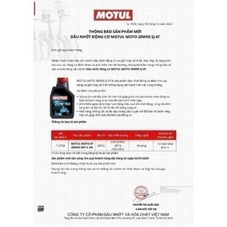 DẦU NHỚT ĐỘNG CƠ MOTUL MOTO 20W50 SJ 4T 1L