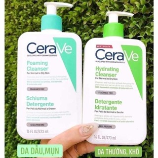 Sữa Rửa Mặt Cerave Bản Pháp Có Bill 236 ML - 473ML
