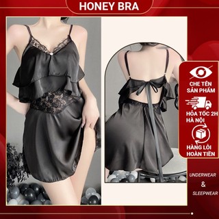 Váy Ngủ Sexy Cuốn Hút 2 Dây Buộc Sau Cao Cấp, Đồ Ngủ Gợi Cảm Váy Ngủ Siêu Gợi Cảm Quyến Rũ DN09