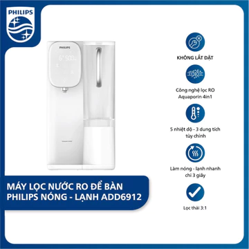 [HÀNG CHÍNH HÃNG] Máy Lọc Nước RO Để Bàn NÓNG-LẠNH PHILIPS ADD6912, Công nghệ lọc Aquaporin Inside®