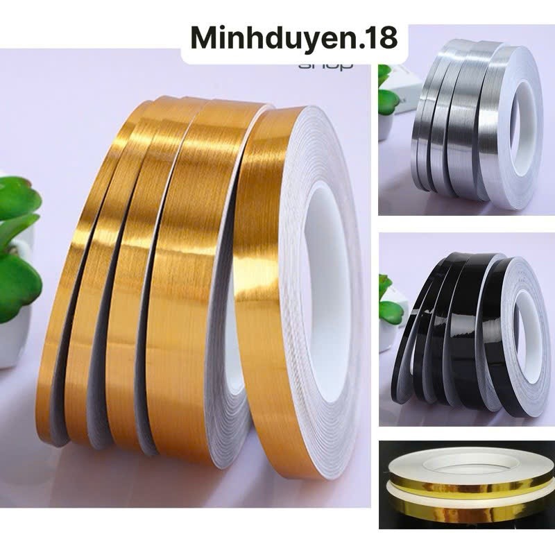 Cuộn decan vàng ,bo viền,dán trang trí ,làm viền pháo giấy | Shopee ...