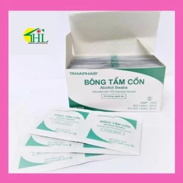[Hộp 100 Miếng] Gạc Tẩm Cồn Sát Khuẩn, Bông Tẩm Cồn Y Tế, Cồn Khô Alcohol Pads Dùng Trong Y Tế Và Làm Đẹp, Làm móng