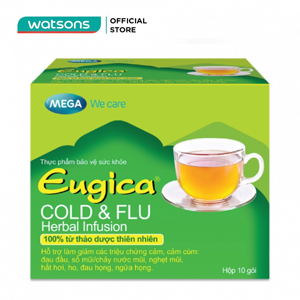 Trà Thảo Dược Eugica Cold & Flu Hộp 10 Gói