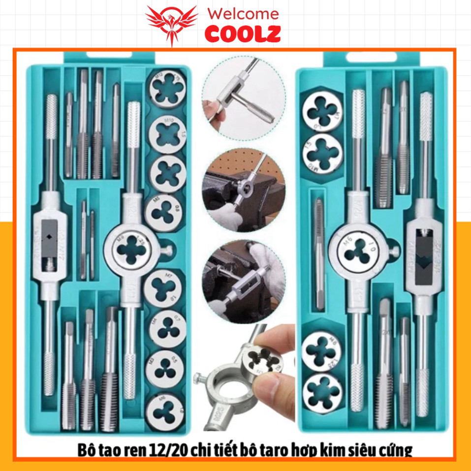 Bộ tạo ren 12 20 chi tiết bộ taro hợp kim siêu cứng - COOLZ | Shopee ...