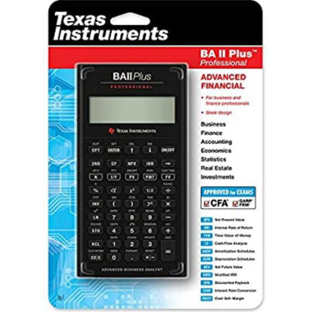 Texas Instruments BA II Plus Professional Financial Calculator Máy tính ...