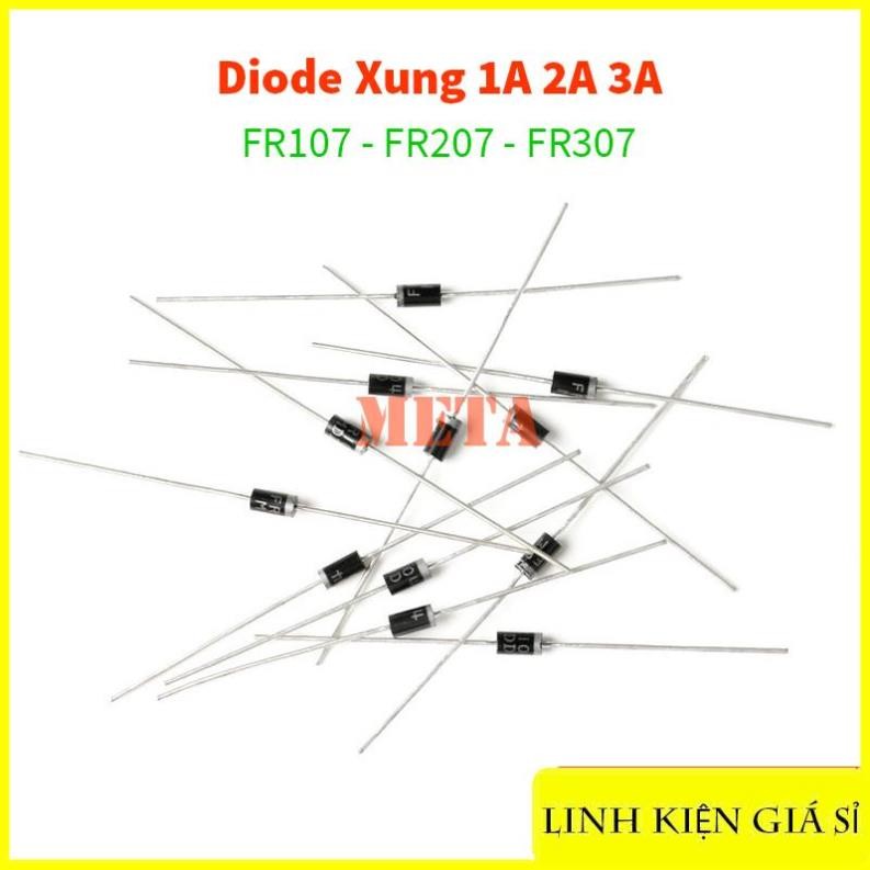 [Túi 10 Con] FR107, FR207, FR307 - Diode Xung 1A/2A/3A 1000V Chân Cắm ...