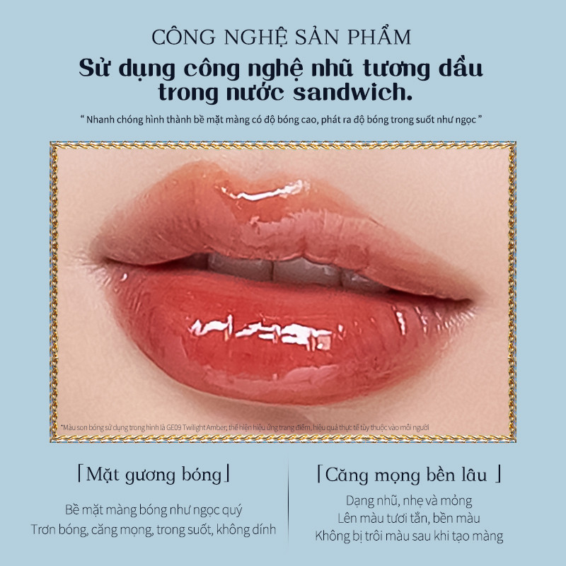 Ảnh Son bóng dạng lỏng 3.5ml FLOWER KNOWS series Mỹ nhân ngư ánh trăng 3