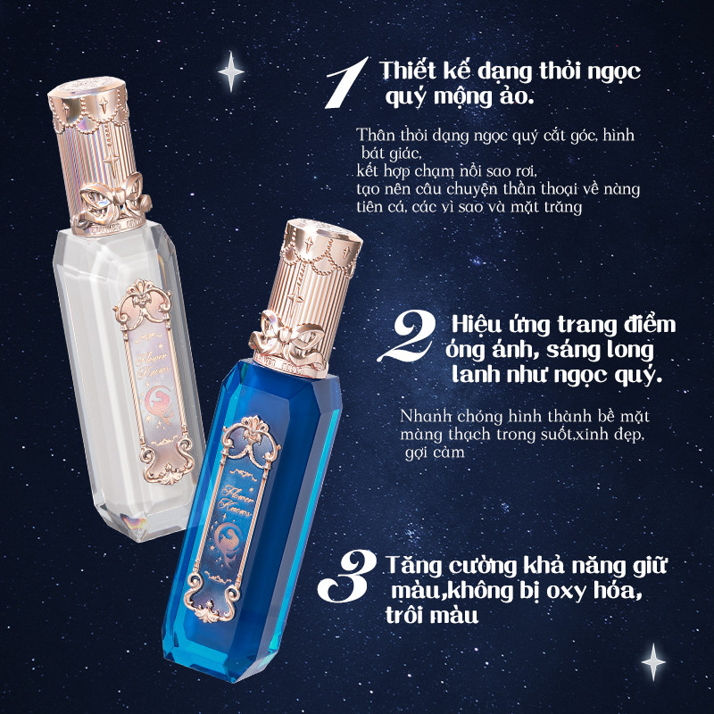Ảnh Son bóng dạng lỏng 3.5ml FLOWER KNOWS series Mỹ nhân ngư ánh trăng 2