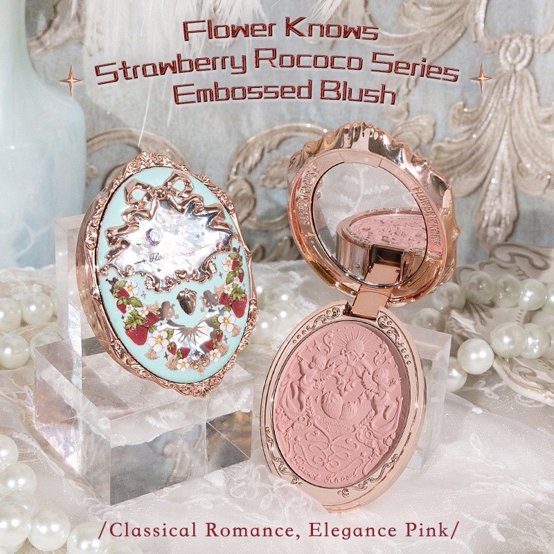 Ảnh Phấn má hồng FLOWER KNOWS Strawberry Rococo 5g họa tiết dập nổi 2