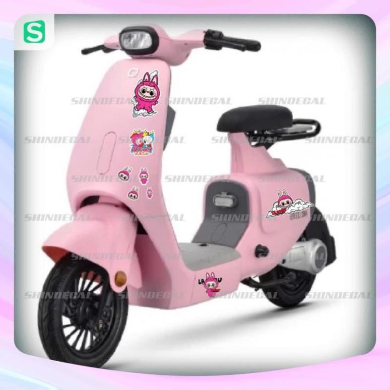 Tem rời dán xe máy,xe điện mẫu LBB labubu nhiều màu Shopee Việt Nam