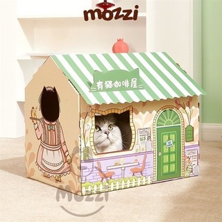 Nhà mèo cào carton Hoopet bằng giấy và bàn cào thay thế lắp ráp cho mèo