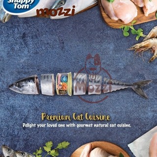 [Thùng 24 lon] Pate cho mèo Snappy Tom lon 85gr Real Fish Real Meat