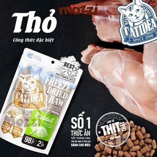 Snack cho mèo Thịt tươi sấy thăng hoa CatIdea Freeze Dried Gói 100g