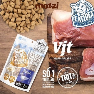 Snack cho mèo Thịt tươi sấy thăng hoa CatIdea Freeze Dried Gói 100g