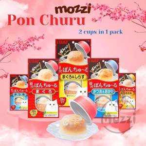 Snack cho mèo Cốc thạch Ciao Pon Churu 35gr x2 Thái Lan