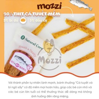 Snack cho chó Natural Core Thanh cá tuyết sấy bí đỏ Gói 30g