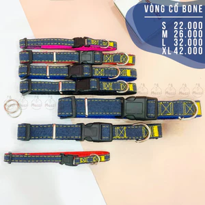 Bone Vòng cổ vải jean cho chó mèo