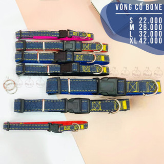 Bone Vòng cổ vải jean cho chó mèo