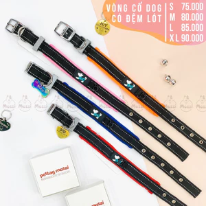 Vòng cổ Dog có đệm lót mềm cho chó mèo