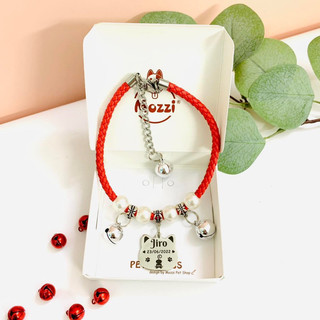 Vòng cổ hạt charm hình mix ngẫu nhiên và chuông cho chó mèo (không kèm thẻ tên)