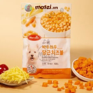 Snack cho chó Phô mai viên cà rốt Bowwow 100gr