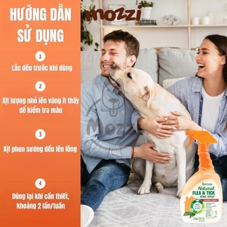 Sữa tắm Tropiclean Natural Flea & Tick Tắm ve và bọ chét 592ml cho chó mèo