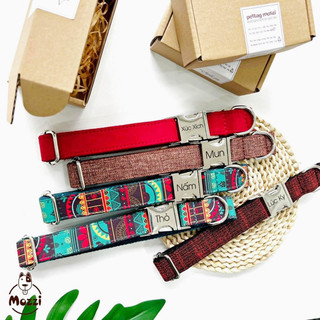 [Nhắn tin thông tin khắc thẻ]Dog Collar Pro Dây vải cao cấp khắc tên cho chó - Pettag Mozzi