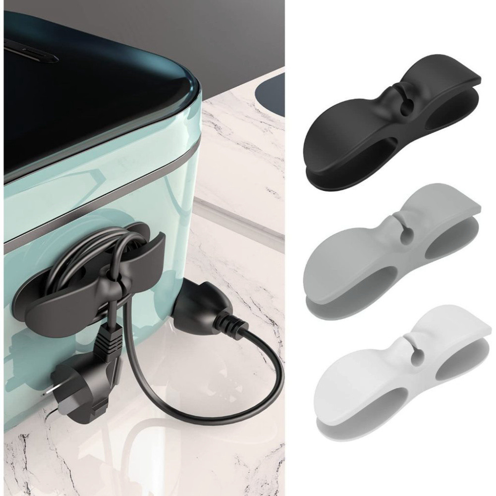 Dây Silicone Quấn Dây Cáp Sạc Tự Dính Đa Năng Cho Nhà Bếp Kẹp Cuốn Gọn Dây ĐiệnGiúp Gọn Gàng Các Thiết Bị Điện