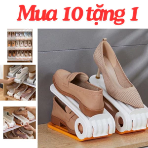Combo 10 Khay đựng Giày 4 Nấc Điều Chỉnh Cao Cấp Siêu Dày, Kệ Đỡ Giày Thông Minh Cao Cấp Tiết Kiệm