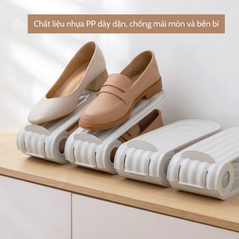 [Mua 10 Tặng 1] Combo 10 Khay đựng Giày 4 Nấc Điều Chỉnh Cao Cấp Siêu Dày, Kệ Đỡ Giày Thông Minh Cao Cấp Tiết Kiệm