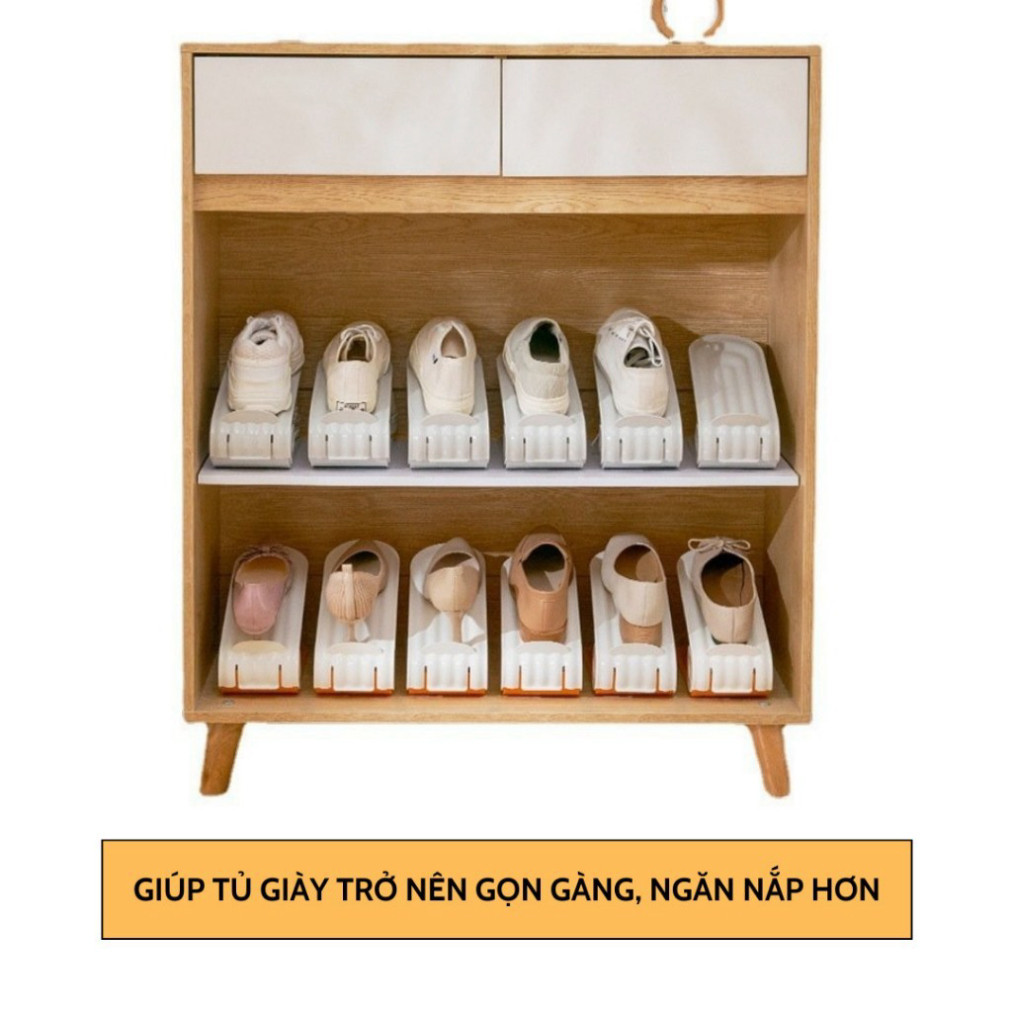 [Mua 10 Tặng 1] Combo 10 Khay đựng Giày 4 Nấc Điều Chỉnh Cao Cấp Siêu Dày, Kệ Đỡ Giày Thông Minh Cao Cấp Tiết Kiệm