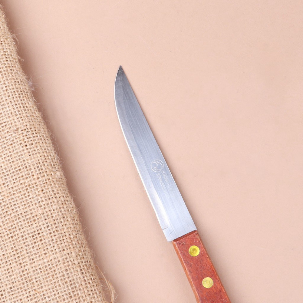 Dao Gọt Vỏ, Cắt Tỉa Trái Cây Siêu Bén 19cm - Dao Gọt Trái Cây Siêu Bén Cán Gỗ
