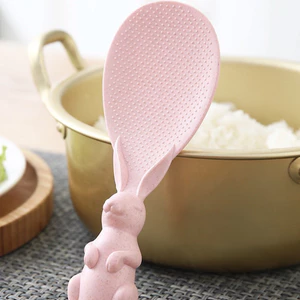 Muỗng Múc Xới Cơm Không Dính Hình Thỏ Dễ Thương Có Thể Để Đứng Trên Bàn
