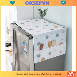 Tấm Phủ Tủ Lạnh, Máy Giặt Có Ngăn Để Đồ - Tấm Che Tủ Lạnh Chống Bụi, Chống Thấm Nước