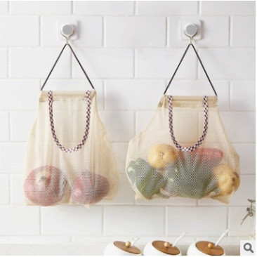 Giỏ Đựng Hành, Tỏi, Ớt Treo Tường Nhà Bếp - Túi Lưới Treo Tường Đựng Rau Củ Quả