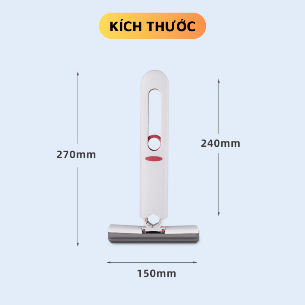 Cây Lau Kính Tự Vắt Mini Gấp Gọn - Cây Lau Nhà Mini Cầm Tay - Dụng Cụ Vệ Sinh Bàn Làm Việc Mút Bọt Biển