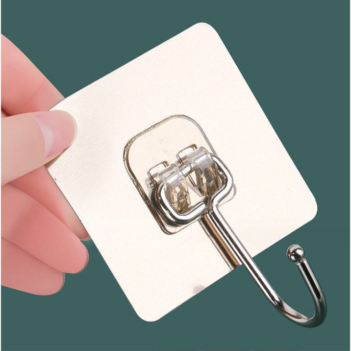 [Siêu Chắc] Móc Dán Tường Chịu Lực Nhà Tắm Nhà Bếp Móc Thép Siêu Dính Chắc Chắn
