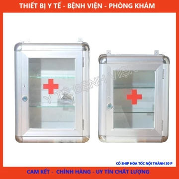 Tủ thuốc y tế treo tường -Tủ thuốc y tế gia đình nhôm kính loại đẹp TBYT