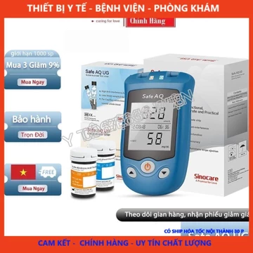 Máy Đo Tiểu Đường Và Axit Uric (Bệnh Gút) 2 Trong 1 Chính Hãng Sinocare